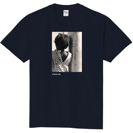 POLKA-DOT GIRL T-SHIRT (NAVY BLUE)