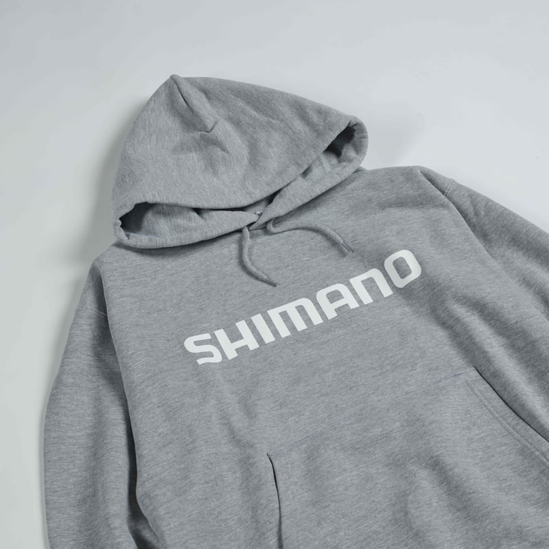 SHIMANO Front Big Logo Pullover Hoodie Gray | S