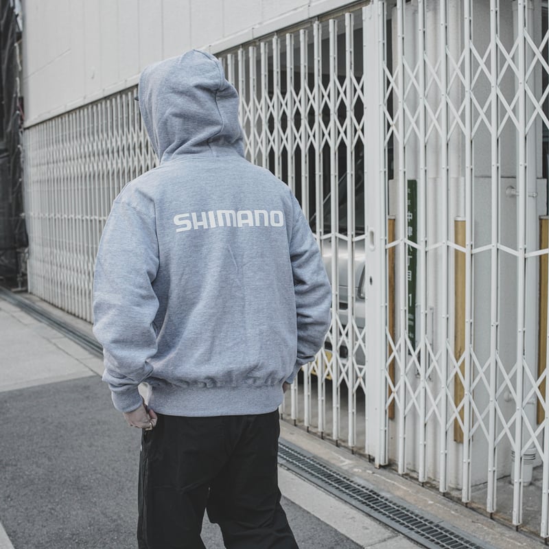 SHIMANO Big Logo Zip-up Hoodie Gray | SHIMANO O