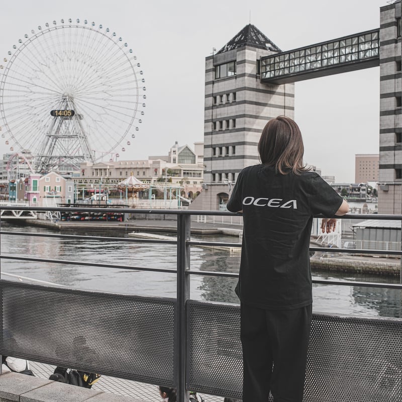 OCEA Cotton T-shirt Short Sleeve Black | SHIMAN