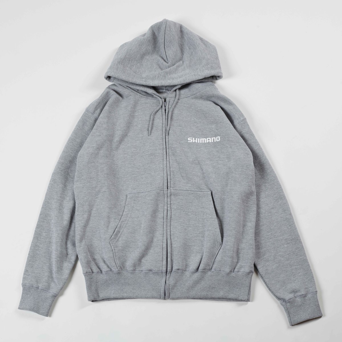 SHIMANO Big Logo Zip-up Hoodie Gray | SHIMANO O