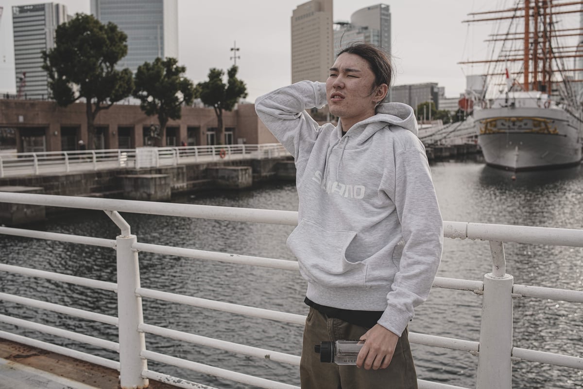 SHIMANO Front Big Logo Pullover Hoodie Ash | SH