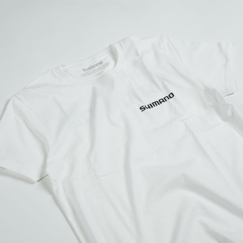 SHIMANO Big Logo Cotton Short Sleeve T-shirt Wh