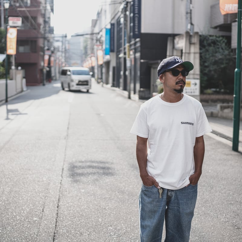 SHIMANO Big Logo Cotton Short Sleeve T-shirt Wh