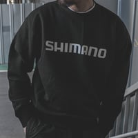SHIMANO Big Logo Zip-up Hoodie Black with White