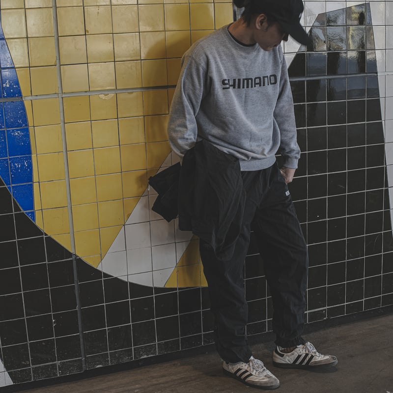 SHIMANO Big Logo Sweat Heather Gray with Black