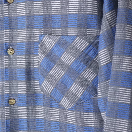 GREEN ISLAND Plaid Flannel Shirt 1990s