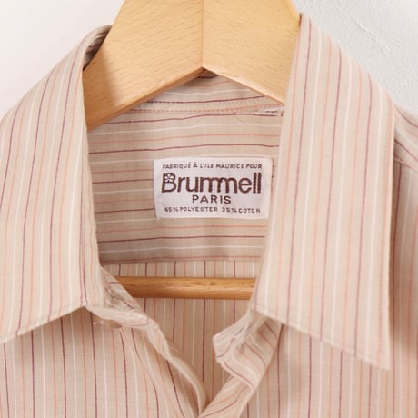 Brummell Paris / 1970s French Striped Dress Shirt