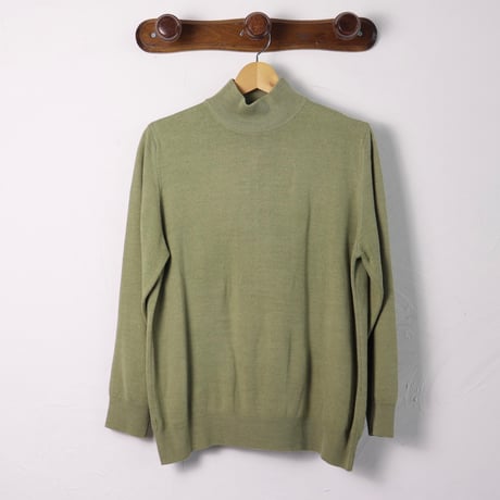 PHILDAR / 1980s–Early 1990s French Mock Neck Wool Sweater