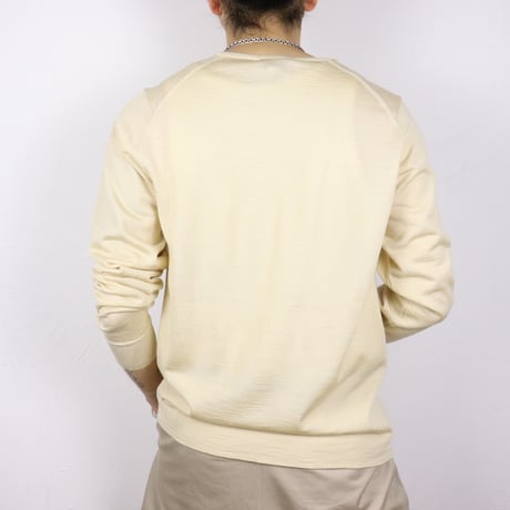 "Clairmaille" V-Neck Acryl Knit Sweater 1980s