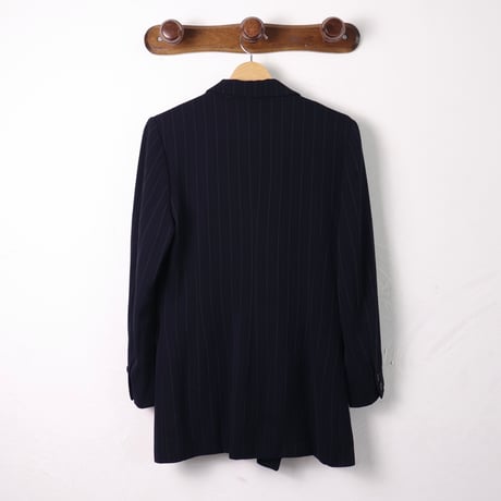 Teenflo / 1980s French Pinstripe Double-Breasted Jacket