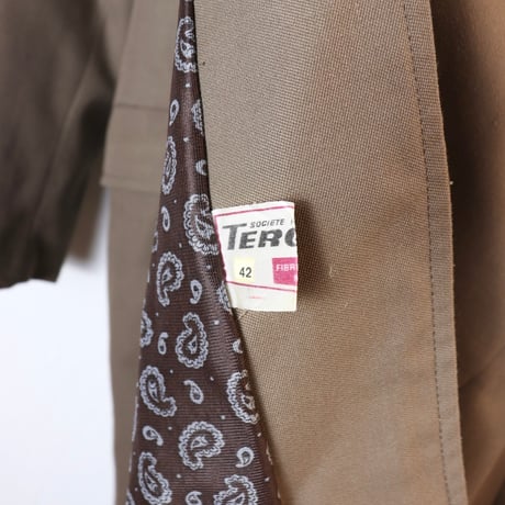 Société Tergal / 1970s French Brown Polyester Overcoat