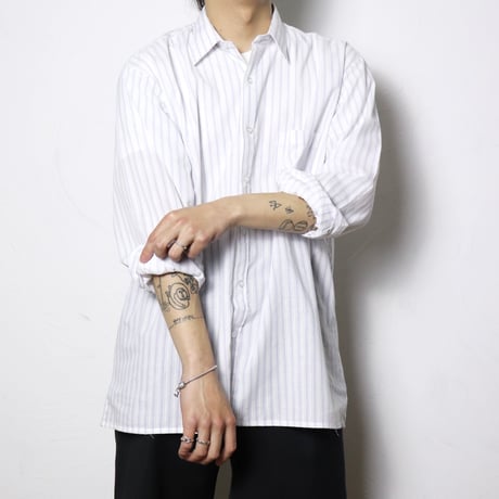 "C&A" Stripe Dress Shirt 1990s-00s
