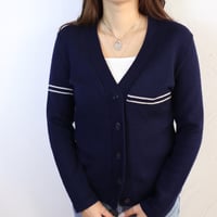 Luisa Spagnoli / 1970s Italian Line Knit Cardigan