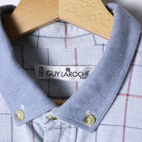 Guy Laroche Check Button Down Shirt 1980s