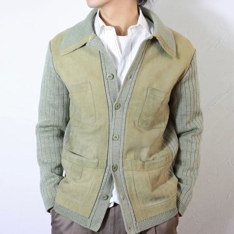 Antilope Suede × Knit Cardigan Jacket 1970s