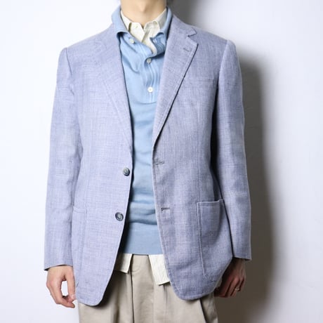 Milo-Tailleur / 1970s French Linen Blend Tailored Jacket