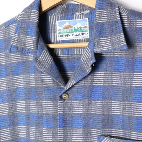 GREEN ISLAND Plaid Flannel Shirt 1990s