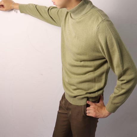 PHILDAR / 1980s–Early 1990s French Mock Neck Wool Sweater
