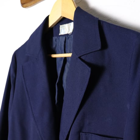 French Vintage Work Style Navy Jacket 1980s
