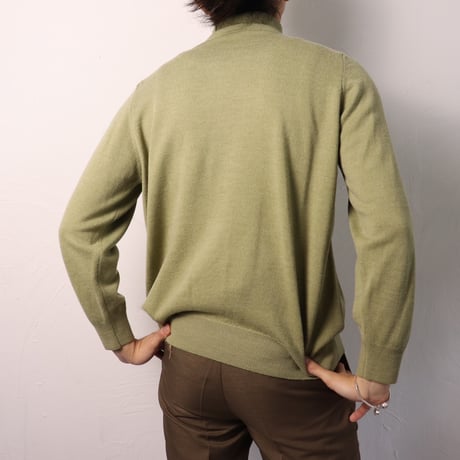 PHILDAR / 1980s–Early 1990s French Mock Neck Wool Sweater