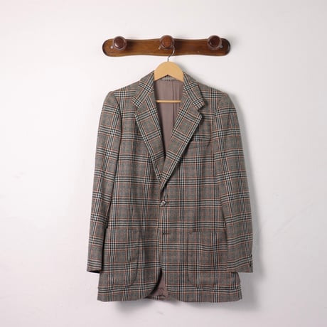 Pour Monsieur / 1970s French Glen Check Wool Jacket