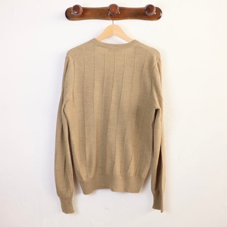 Maglieria Luisa / 1980s Italian Beige Wool V-Neck Knit