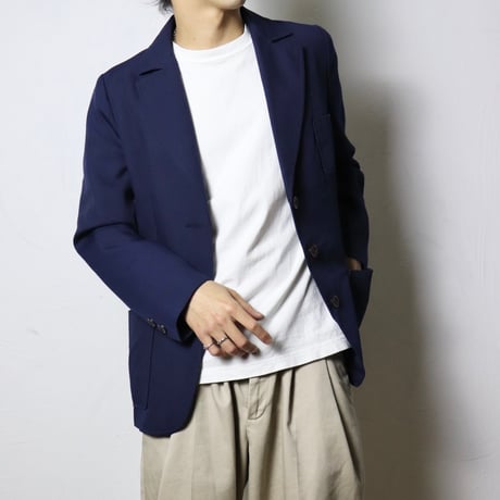 French Vintage Work Style Navy Jacket 1980s