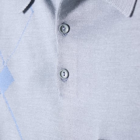 “Courtelle” Acrylic Knit Polo Shirt 1980s