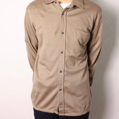 French Knit Brown Shirt 70s