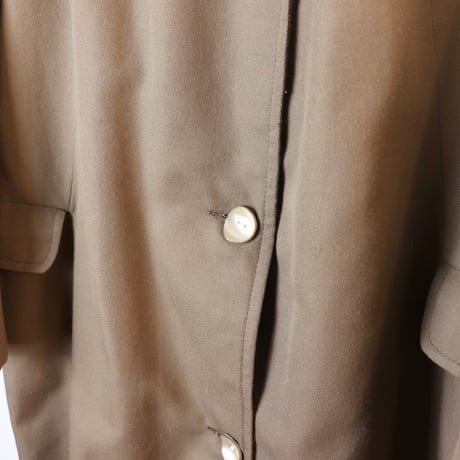 Société Tergal / 1970s French Brown Polyester Overcoat
