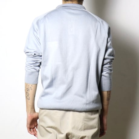 “Courtelle” Acrylic Knit Polo Shirt 1980s