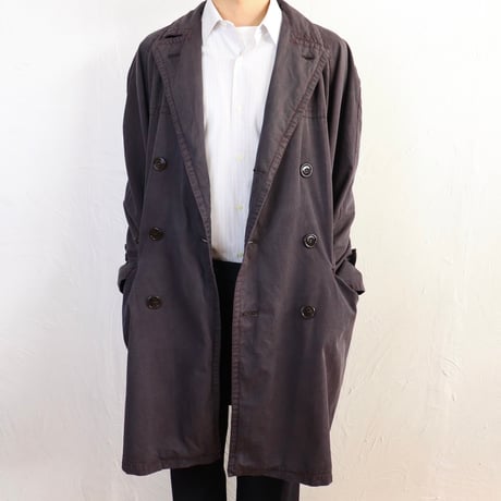 Cotton Double-Breasted Coat 80s