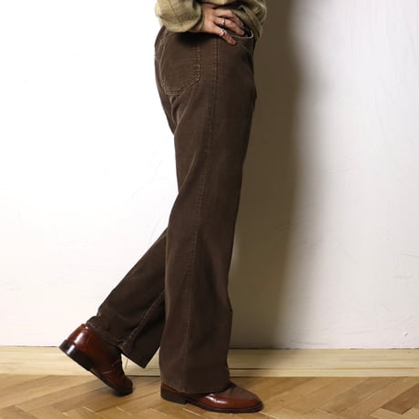 GUG Brown Corduroy Flared Pants 1970s