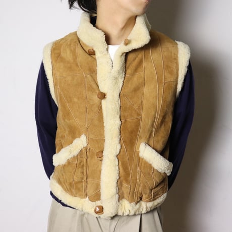 Shearling Suede Vest 1970s