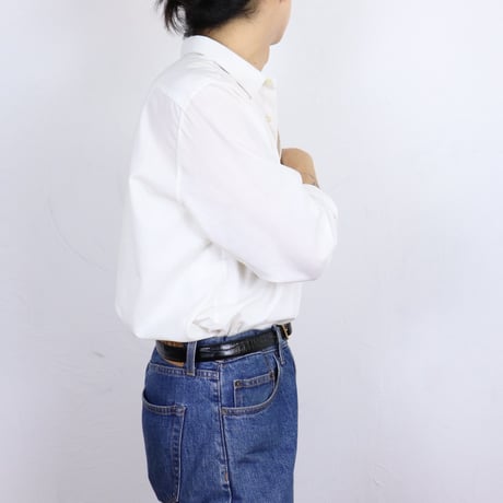 French Vintage Basic Dress Shirt 1970s-80s