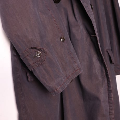 Cotton Double-Breasted Coat 80s