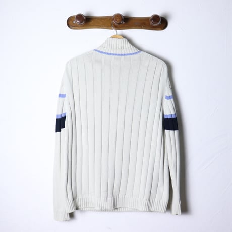 Lacoste Border Cotton Turtleneck Knit 1990s