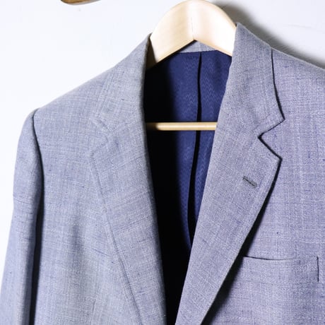Milo-Tailleur / 1970s French Linen Blend Tailored Jacket
