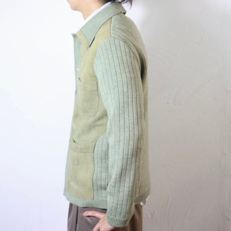 Antilope Suede × Knit Cardigan Jacket 1970s