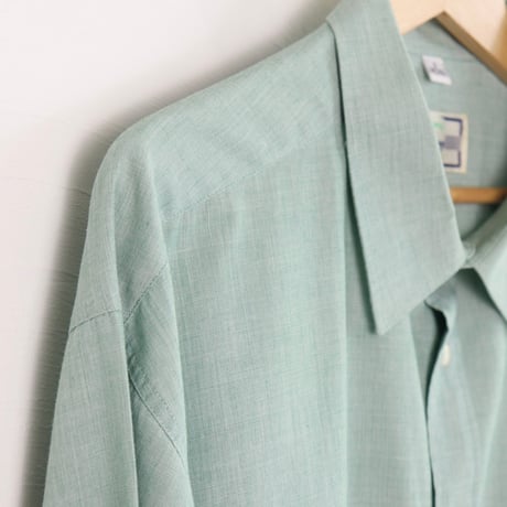 Compagnie Bergory / 1980s French Mint Green Cotton Shirt