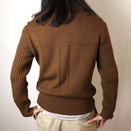 European Made / 1970s Wool Zip-Up Knit Jacket