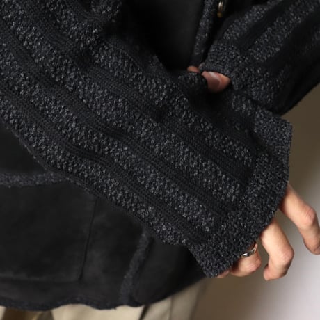 Bizzarro Knit × Suede Jacket 1990s