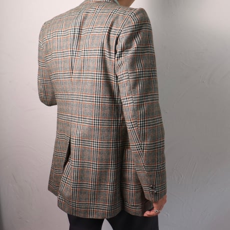 Pour Monsieur / 1970s French Glen Check Wool Jacket
