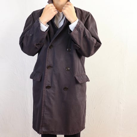 Cotton Double-Breasted Coat 80s