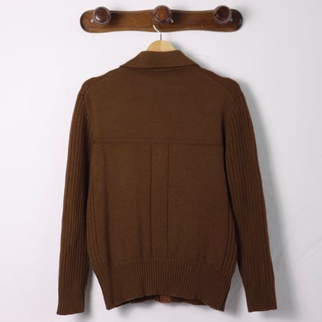 European Made / 1970s Wool Zip-Up Knit Jacket