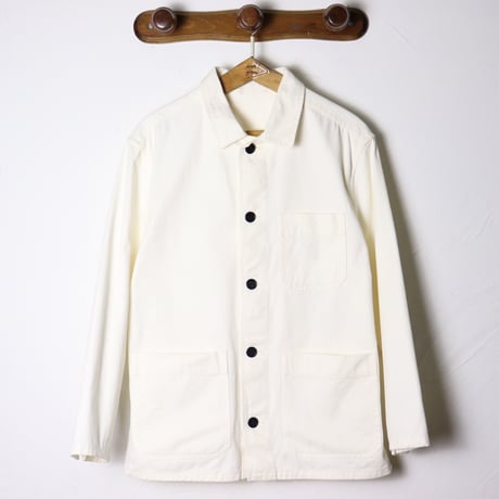 French Vintage Work Jacket Ivory 1980s–90s