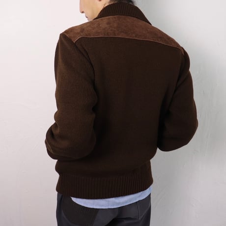 C&A / 1970s–1980s Suede × Knit Bomber Jacket