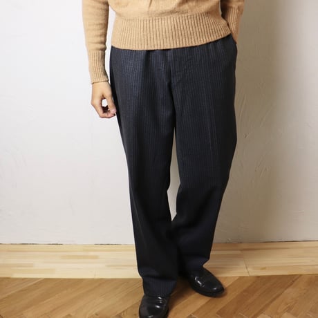 European Pinstripe Trousers / 1980s Tailored Style