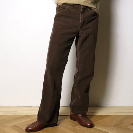 GUG Brown Corduroy Flared Pants 1970s